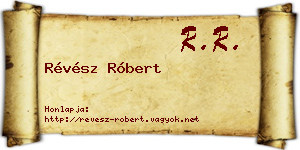 Révész Róbert névjegykártya