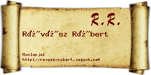 Révész Róbert névjegykártya